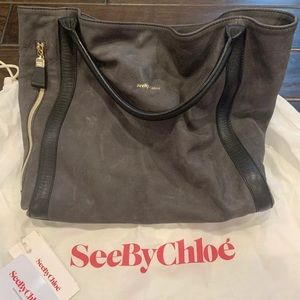 $595 See By Chloe Harriet Large Leather Tote Bag